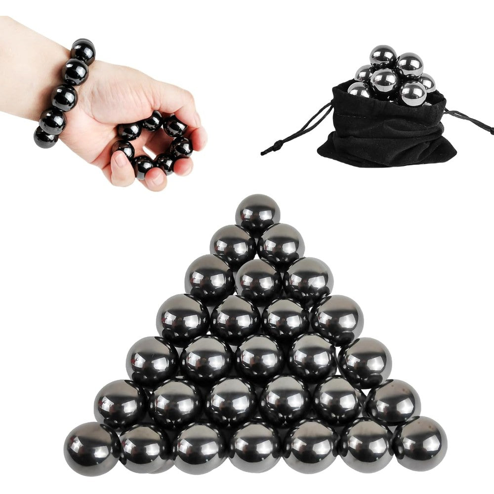 FSFHSJ 28 Pcs magnetic stones fidget balls front view desk toy
