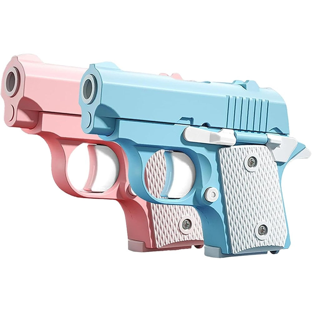 Nordkawa cool fidget 1911 toy gun 2 pack front view showing pink and blue colors