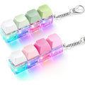 Outxe 2 pack keyboard fidget toy with light up keys front view