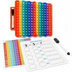 EK-Memory-fish Multiplication Table Pop Fidget Toy front view showing rainbow twelve by twelve grid layout.