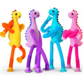 Cheslicr dinosaur sensory tube toys front view pack of four