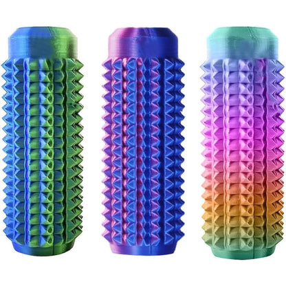 Noafuxy Little Ouchies Fidget Toys front view showing three colorful spiky rollers