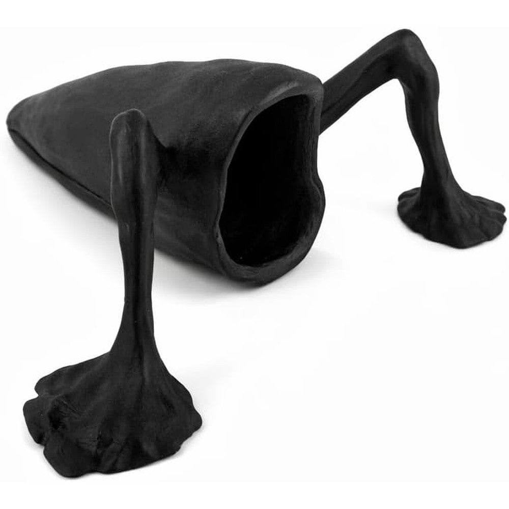 Generic Sea Eater Model Fidget Toy front view showing the hollow open mouth design in matte black