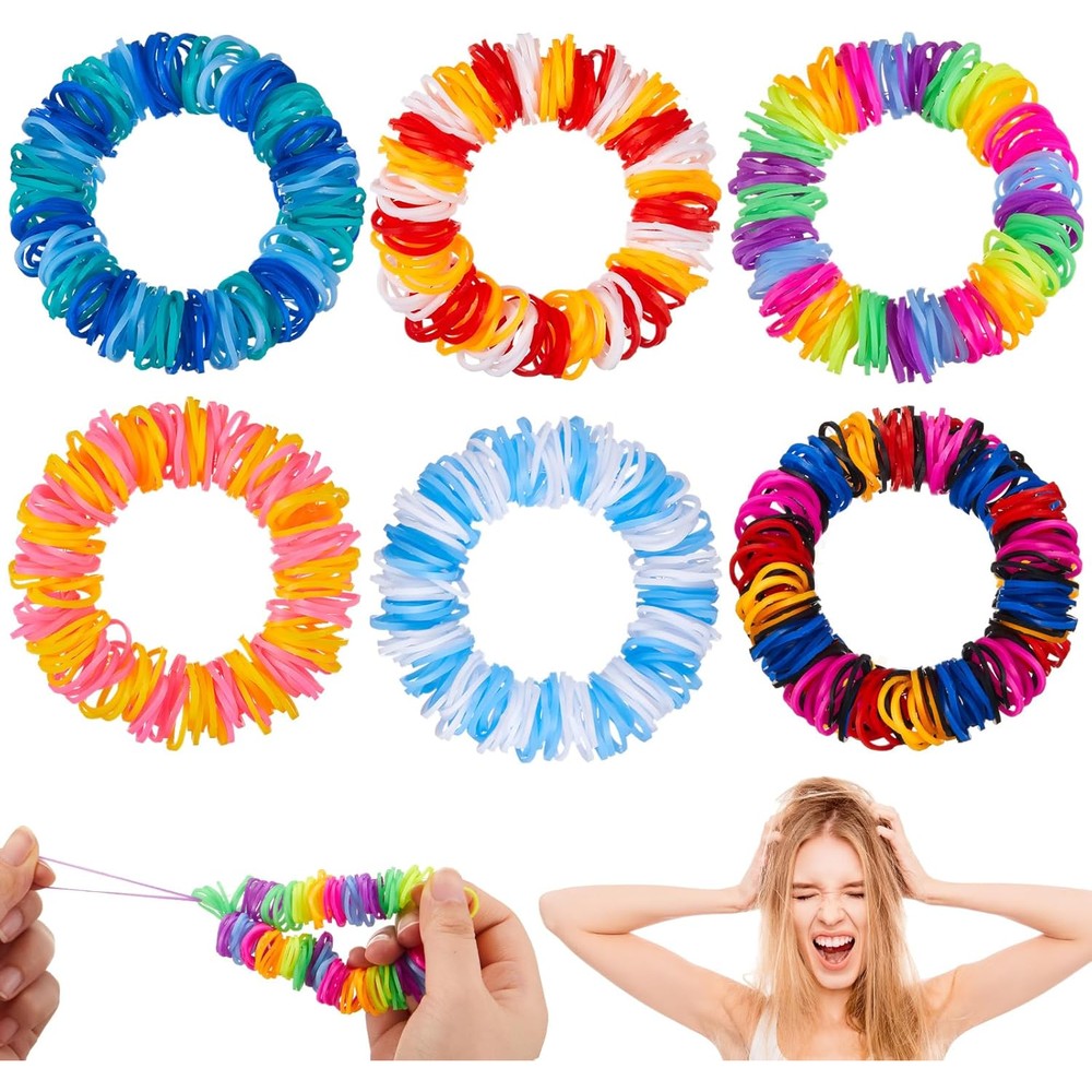 Hiboom skin picking fidget toys front view pack of six bright colors