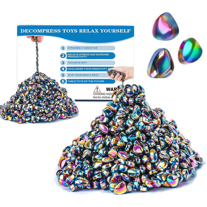 Jollicube 550 pieces desk fidget toy with colorful ferrite stones