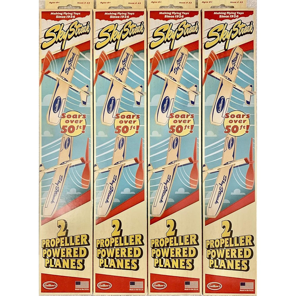 Guillow Sky Streak balsa wood model airplane twin packs packaging view
