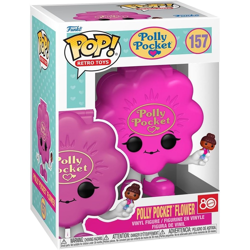 Funko Pop Retro Toys Polly Pocket Flower front view in window box packaging