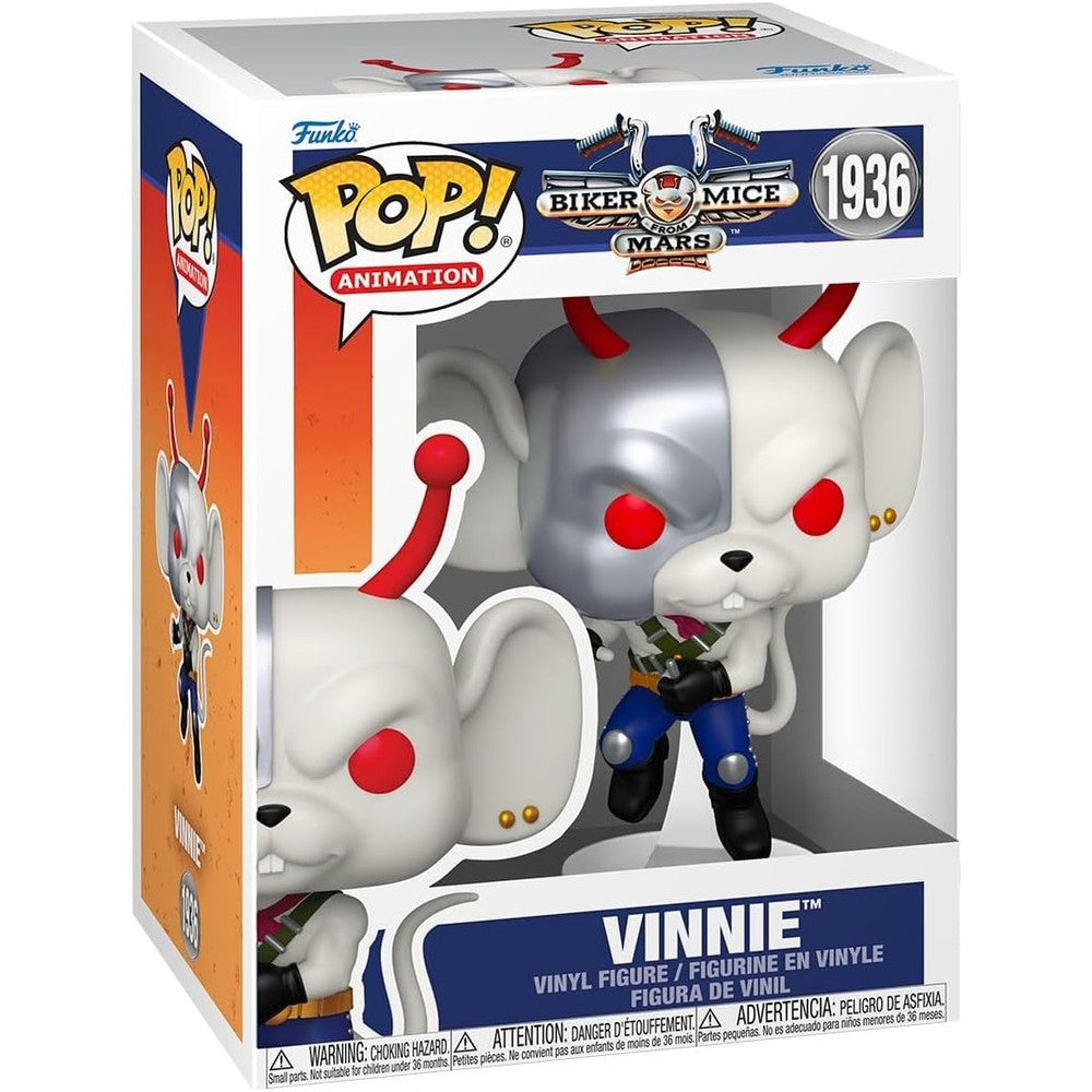 Funko Pop Animation Biker Mice from Mars Vinnie vinyl figure front view collectible showcase
