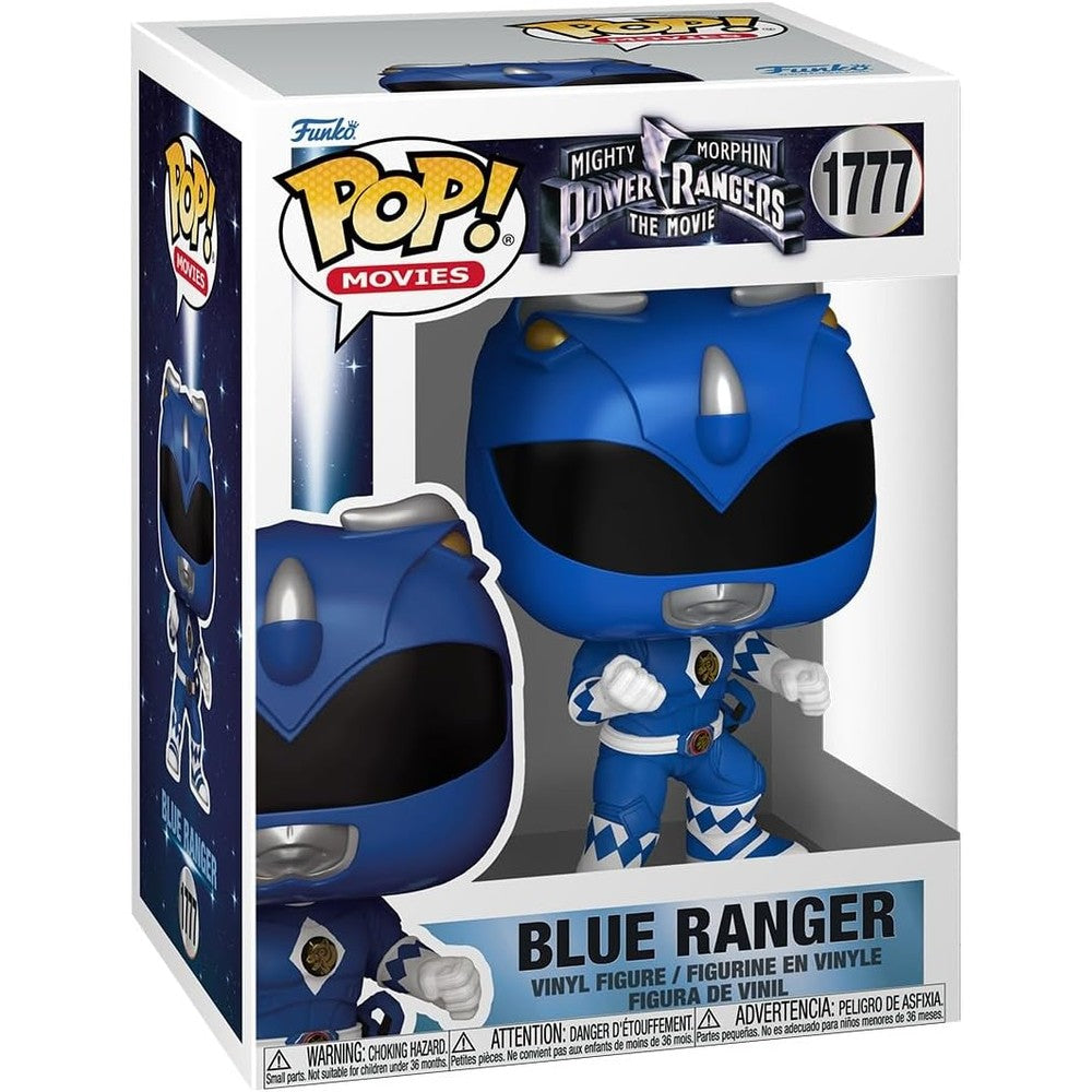 Funko Pop Movies Mighty Morphin Power Rangers Blue Ranger front view authentic collectible figure