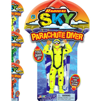 JA-RU Parachute Action Figure Toy front view showing the green army soldier figurine.