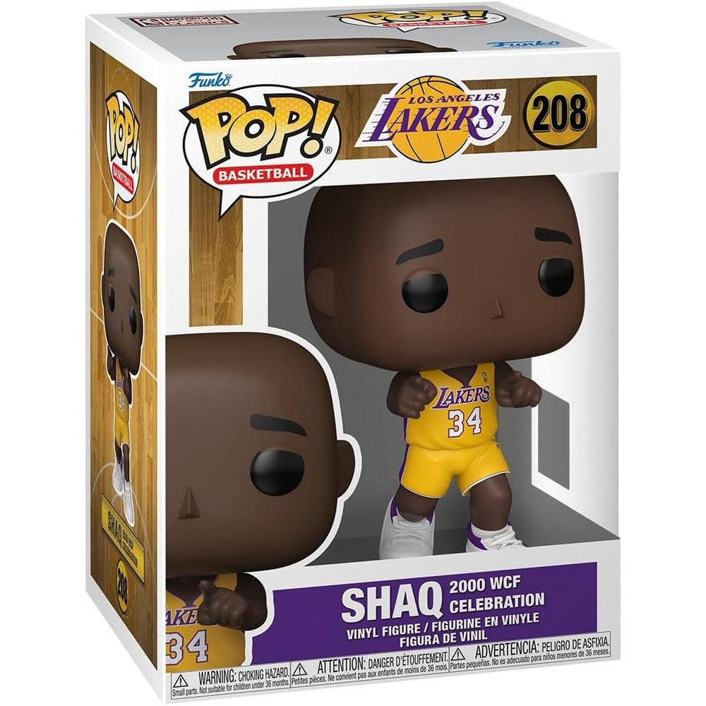 Funko Pop NBA Legends Shaquille O'Neal Lakers figure front view in window box packaging