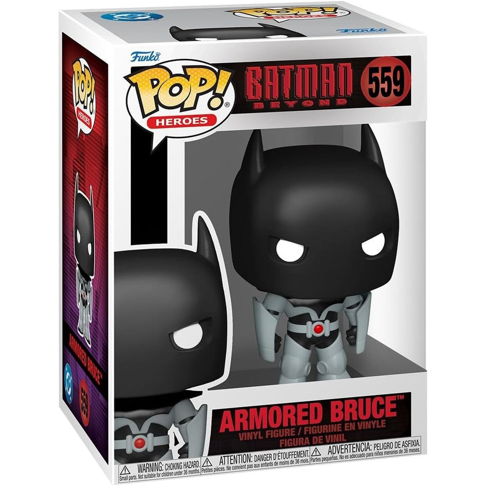Funko POP Heroes Batman Beyond Armored Bruce Wayne front view collectible vinyl figure