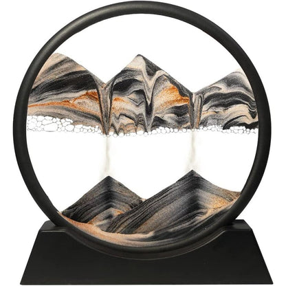 Muyan Moving Sand Art Picture 7 Inch black frame front view
