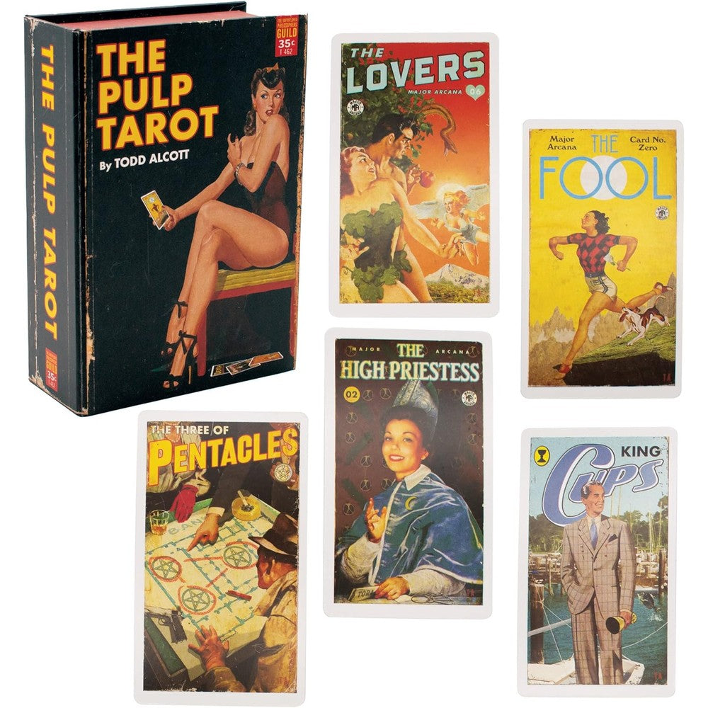 The Unemployed Philosophers Guild Pulp Magazines Themed Tarot Card Deck front view collection