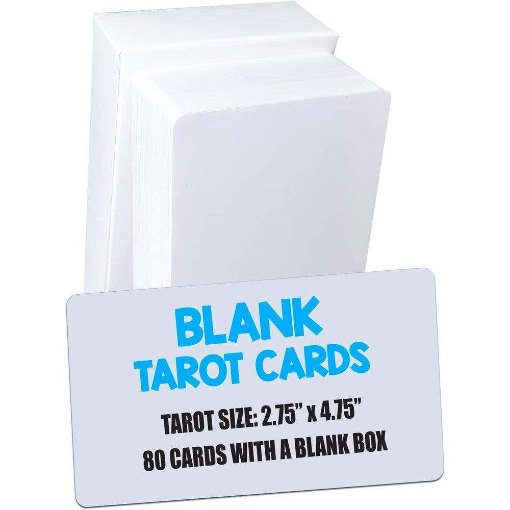 Imagame White Blank Tarot Cards deck with blank storage box front view