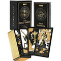 Wyspell gold tarot cards with guidebook front view