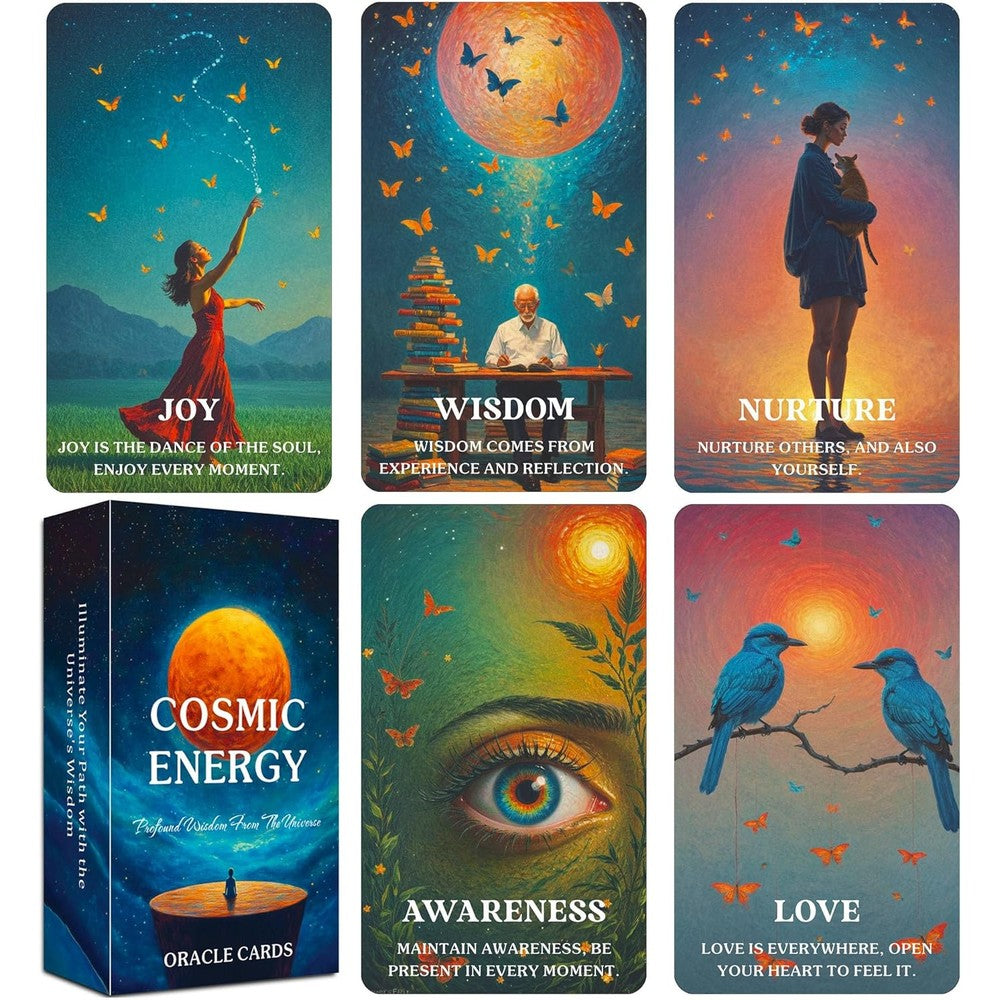 Gzxinke Cosmic Oracle Cards 54 Card Deck For Spiritual Guidance And Daily Meditation Practice For Beginners And Experienced Readers - Image 1