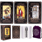 Kledery Tarot Cards for Beginners front view with black deck design
