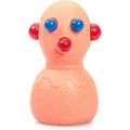 Schylling Panic Pete Squeeze Toy showing front view of orange rubber body with pop out eyes