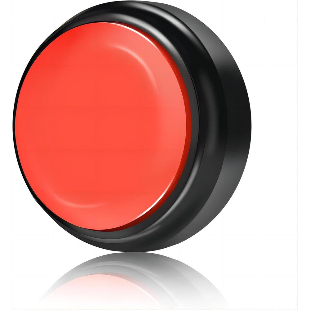 Kihajo record talking button showing the red and black front casing view for interactive dog training communication.