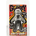 Schylling Globby front view of the black stretchable stress toy packaging