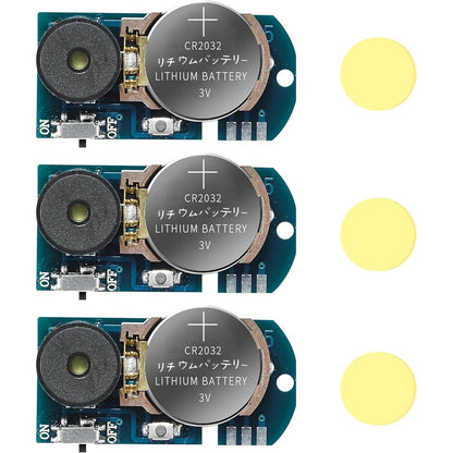 Chilpals Cricket Noise Maker Prank Three Pack front view showing the miniature printed circuit board layout.