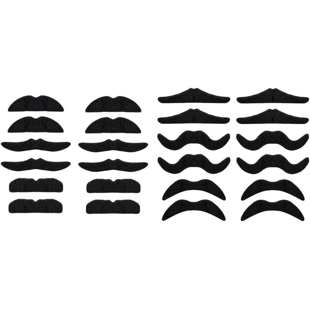 LuckyStar365 Novelty Fake Mustaches front view showing six different styles