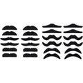LuckyStar365 Novelty Fake Mustaches front view showing six different styles