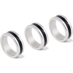 GBSTORE three piece magnetic ring set front view showing different sizes of professional magic props.