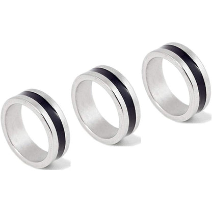 GBSTORE three piece magnetic ring set front view showing different sizes of professional magic props.