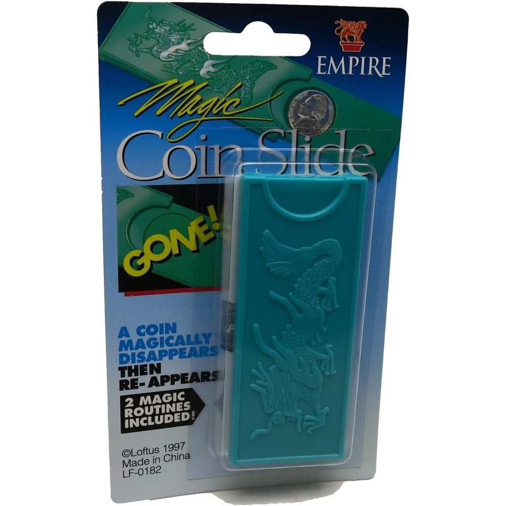 Empire Magic Loftus International Coin Slide turquoise case front view for vanishing illusions