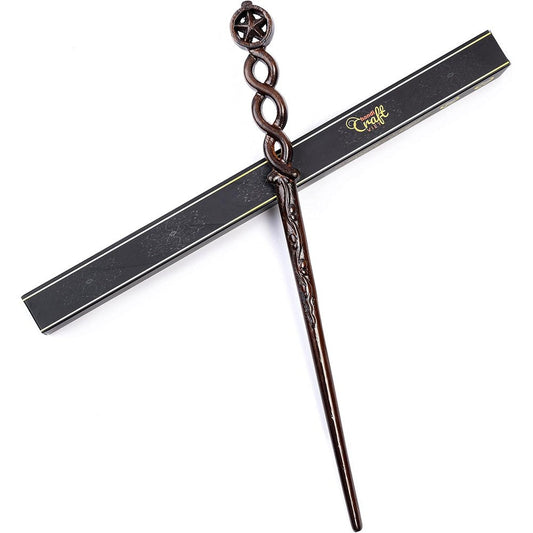 Handicraftviet hand carved wooden magic wand front view