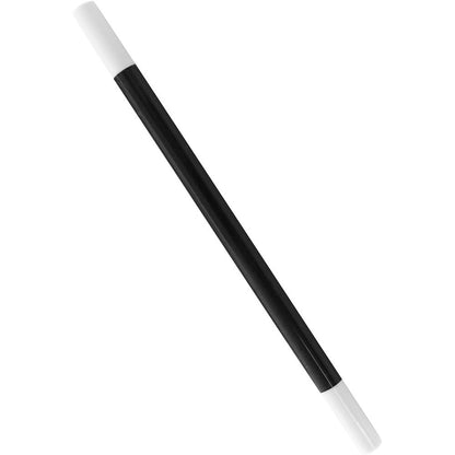 Super Z Outlet Plastic Magic Wand front view classic black and white costume accessory