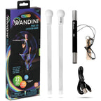 Wandini Glow.0 LED magic wand front view showing glowing colors