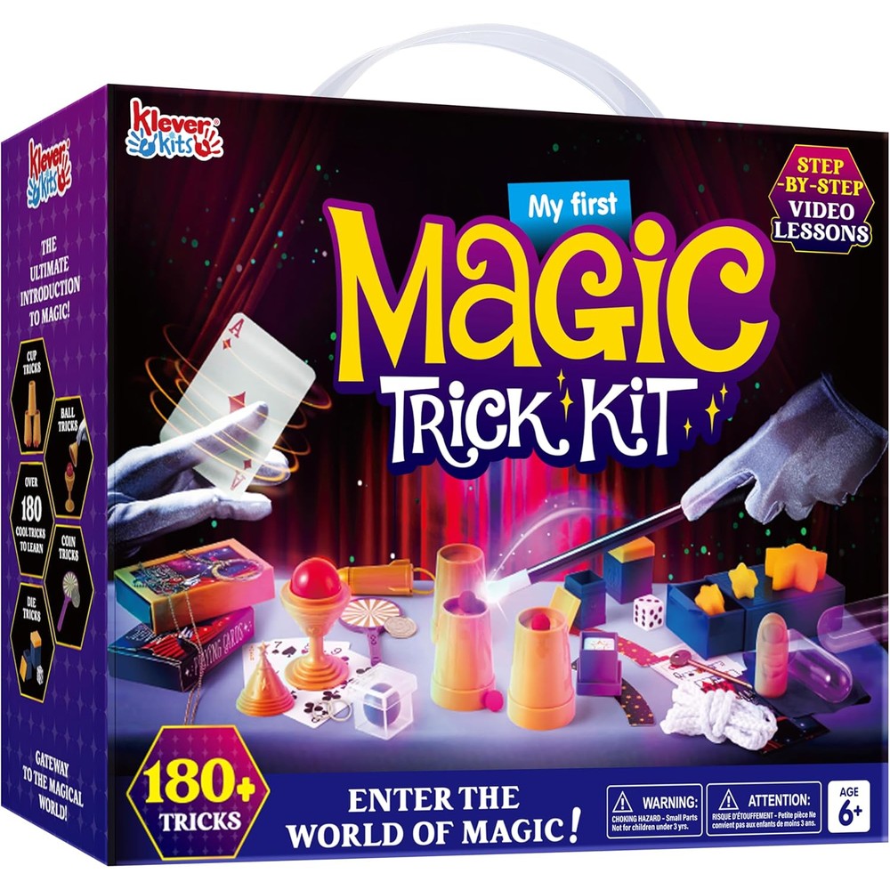 Klever Kits Jova 180+ Magic Trick Kit front view for kids
