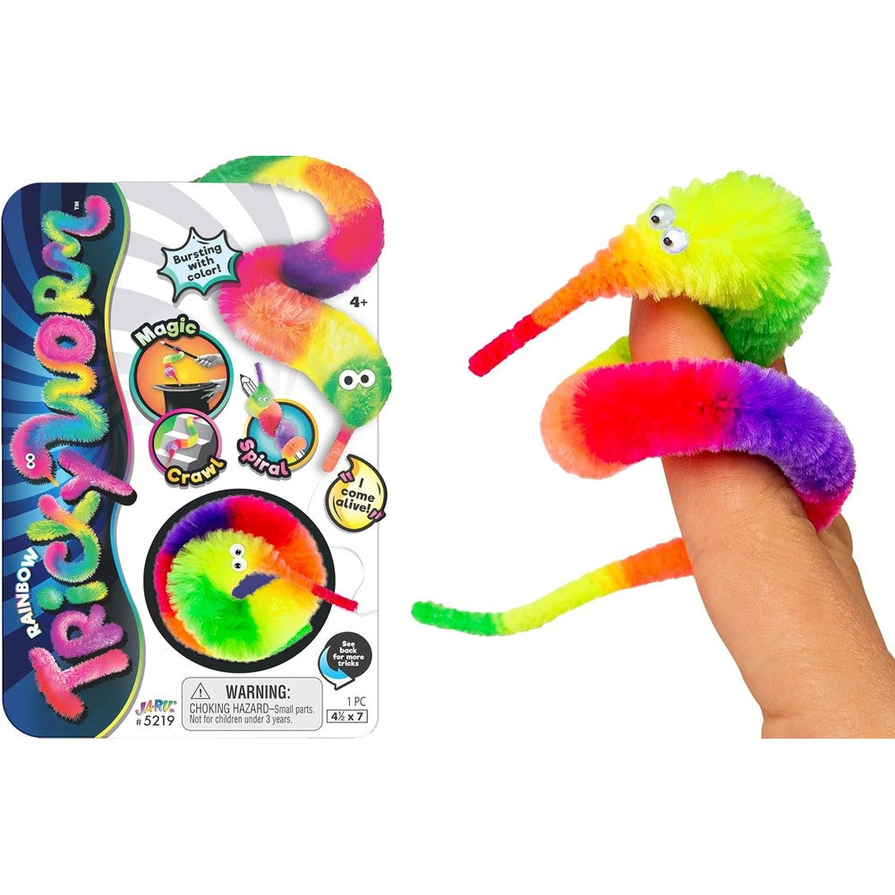 JA-RU fuzzy worm fidget toy front view