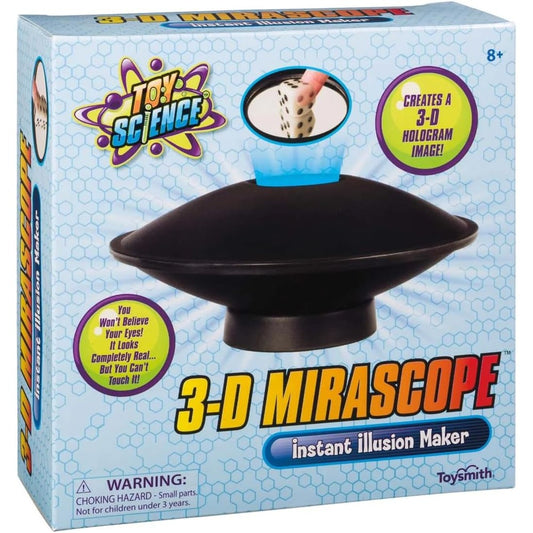 Toysmith 3D Mirascope 6 inch hologram image maker front view with floating frog illusion
