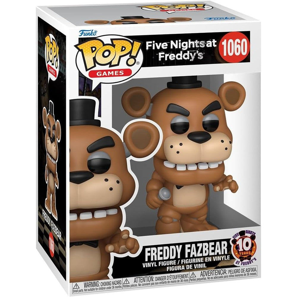 Funko Pop Games Five Nights at Freddys 10th Anniversary Freddy vinyl figure front view