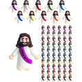 Vbiuox Little Jesus Figures 100-pack bulk display featuring multiple colorful miniature figurines on a plain background.