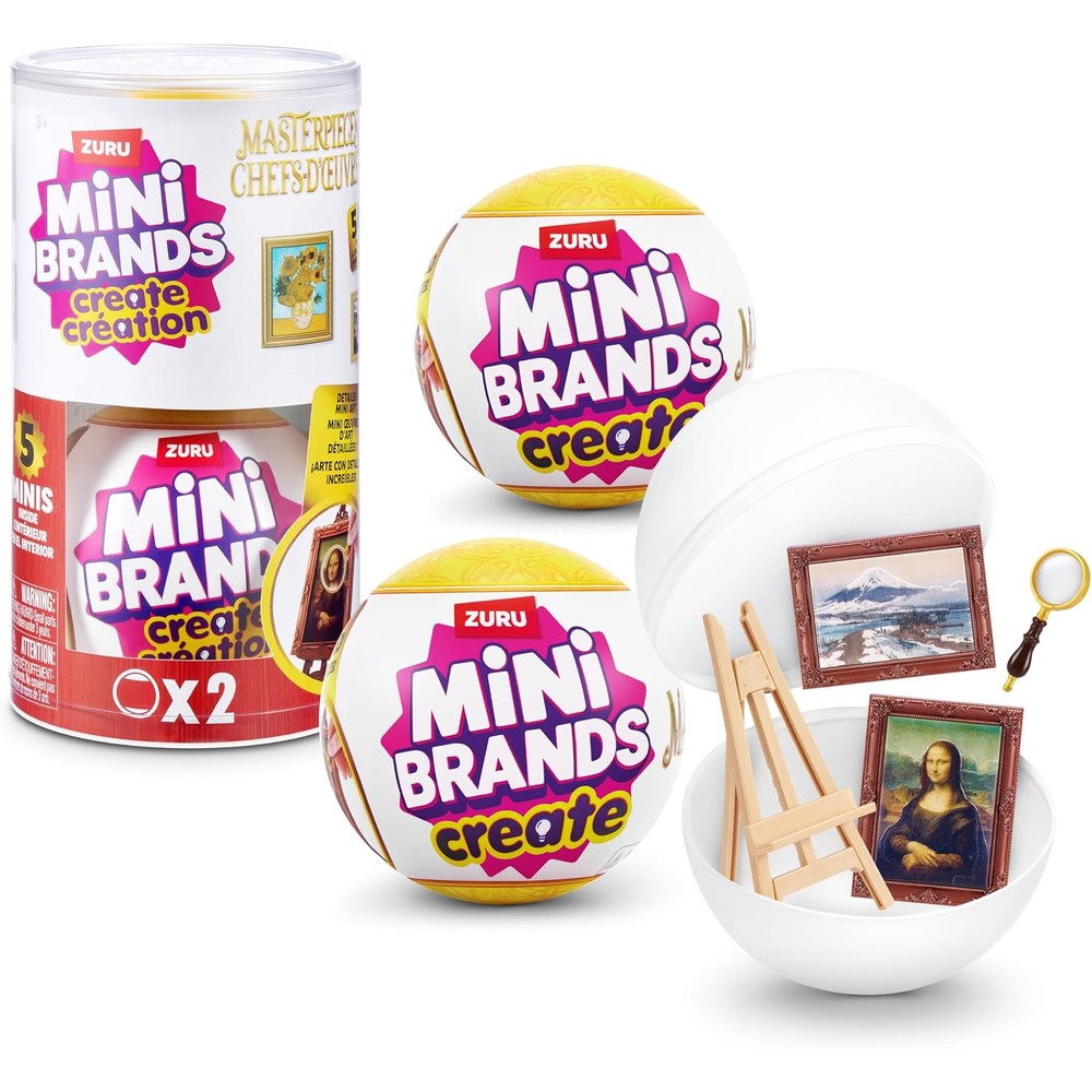 Mini Brands Create Mini Masterpieces Series 1 purple and white mystery capsule front view