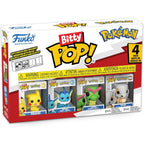 Funko Bitty Pop Pokemon Pikachu four pack front view of miniature vinyl figures
