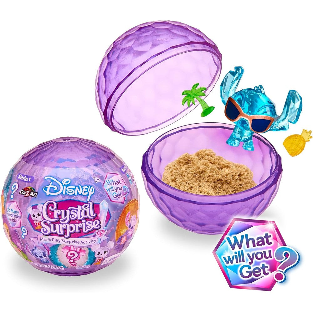 Cra-Z-Art Disney Crystal Surprise Series One front view of unboxed colorful crystal ball toy