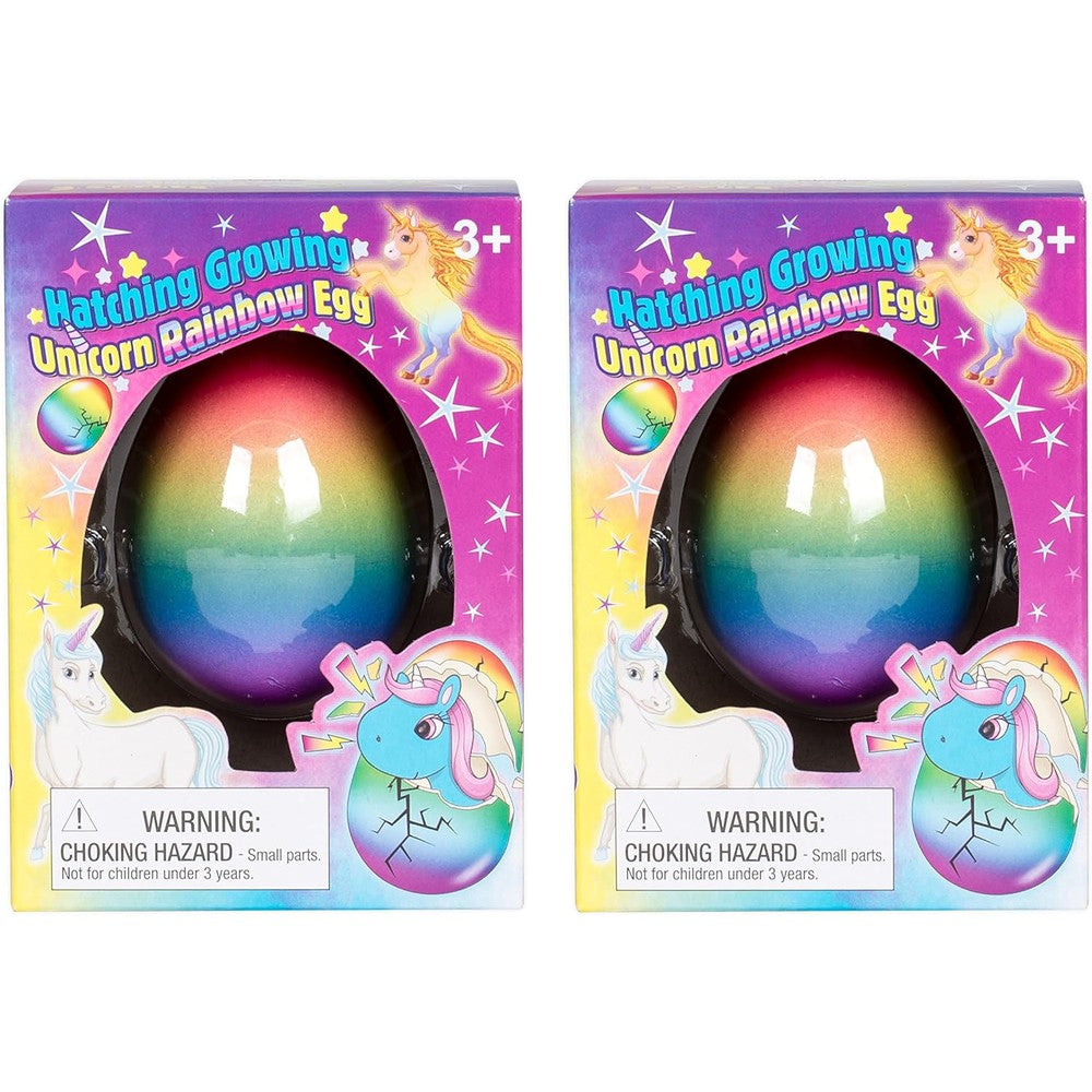 Playmaker Toys Surprise Growing Hatching Unicorn Rainbow Eggs set of two front view