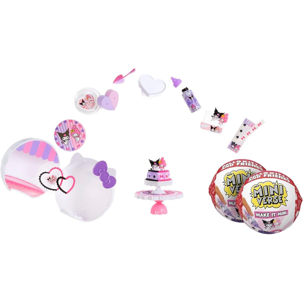 MGA's Miniverse Hello Kitty Series Two Pack front view showing mystery packaging capsules