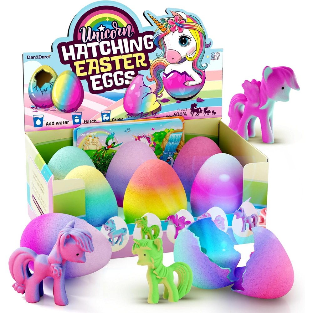 Dan&Darci Unicorn Hatching Surprise Eggs 6 pack front view retail packaging