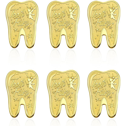 upain tooth fairy for boys keepsake kit front view showing golden coins and wooden box