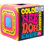 Schylling Needoh Color Change Cube sensory toy front view showing square shape