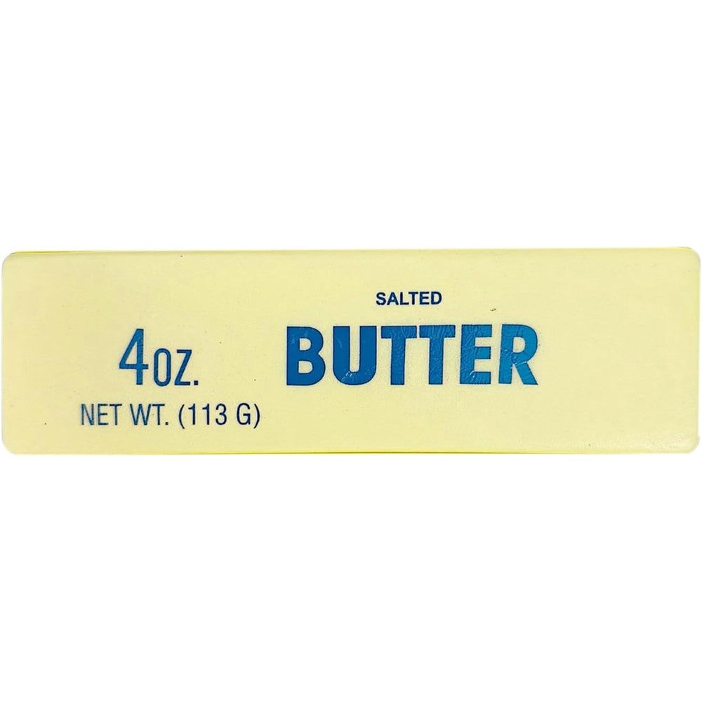 YOXIER Stress Relief Squeeze Butter Toy front view of the realistic salted butter stick slow rising fidget toy.