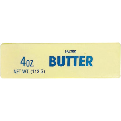 YOXIER Stress Relief Squeeze Butter Toy front view of the realistic salted butter stick slow rising fidget toy.