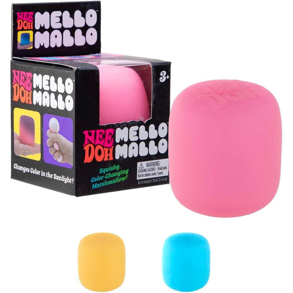 Schylling NeeDoh Mello Mallo authentic packaging front view stress relief toy.